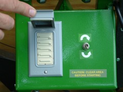 Tumbler control panel opened